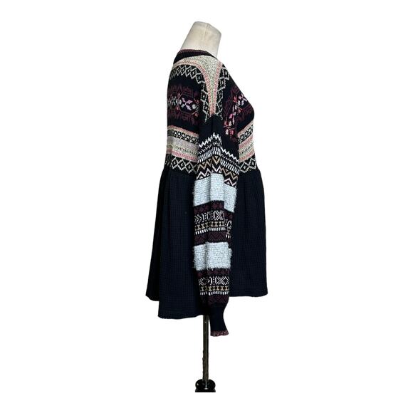 Free People Black Cozzy Cottage Sweater Size Small - Picture 10 of 12